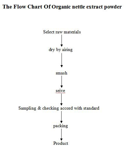 flow chart of Organic nettle extract powder